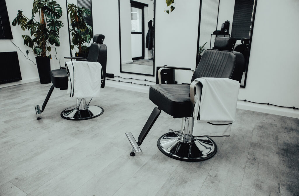 Zdjęcie nowoczesnego wnętrza barbera w Bielsku-Białej.