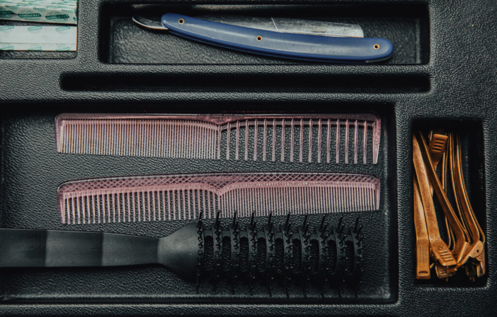 Zdjęcie nowoczesnego wnętrza barbera w Bielsku-Białej.